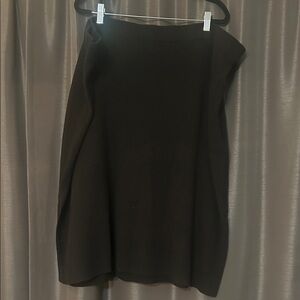 Ava & Viv Black Ribbed A-Line Skirt